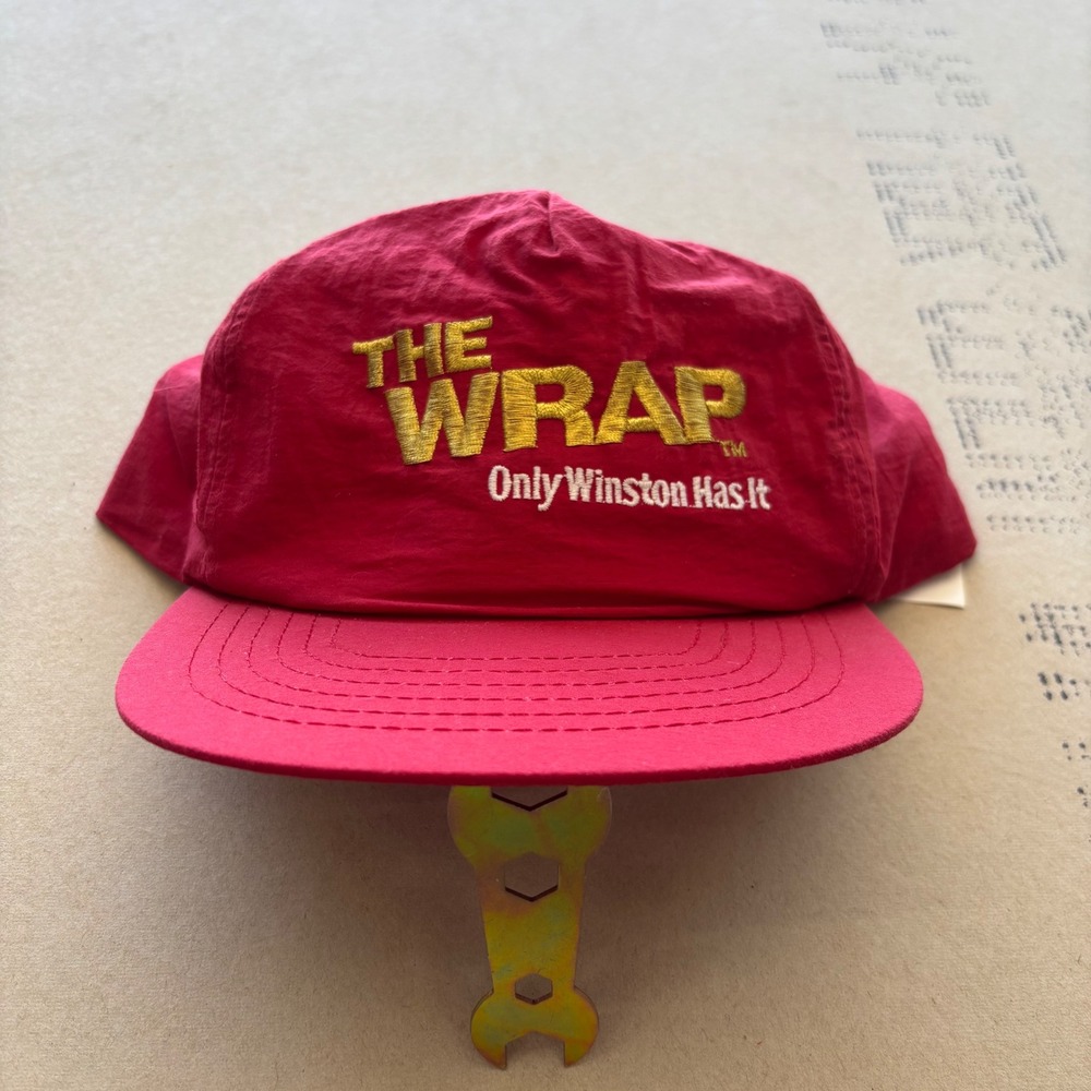 Vintage 90s Winston The Wrap Hat Cap Red‎ Snapback